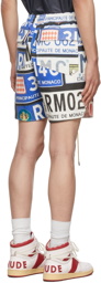 Rhude SSENSE Exclusive Multicolor License Plate Shorts