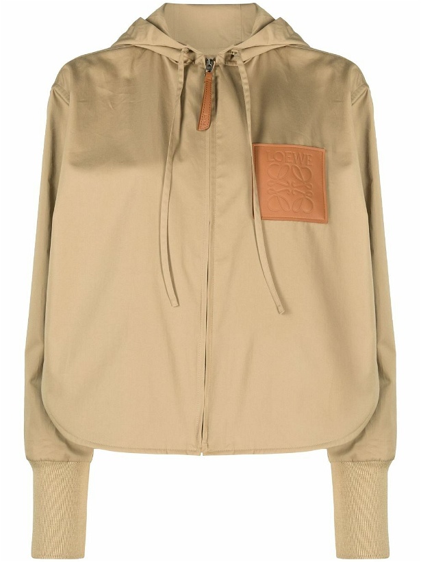 Photo: LOEWE - Hooded Zip Cotton Blend Jacket