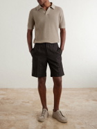Zegna - Oasi Straight-Leg Linen Shorts - Brown