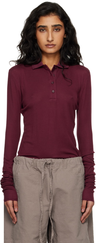 Photo: Entire Studios Burgundy LS Polo