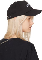 Balmain Black Embroidered Cap