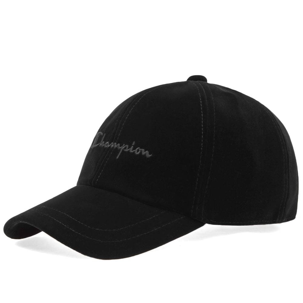 Photo: Champion Reverse Weave Script Logo Velour Baseball Cap