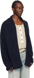 The Elder Statesman Navy Italy Smoking Cardigan