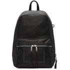 Rick Owens Black Leather Backpack