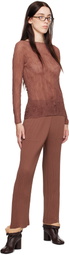 ISSEY MIYAKE Brown Chiffon Twist 2 T-shirt