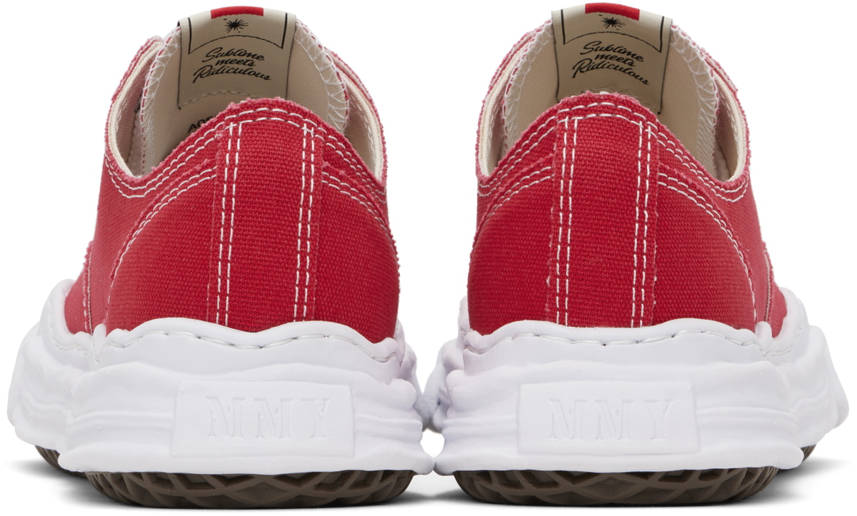 Maison MIHARA YASUHIRO Red Hank OG Sole Canvas Low-Top Sneakers