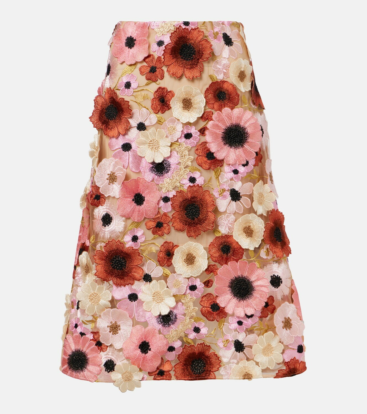 Dorothee Schumacher Blooming Meadow floral-appliqué midi skirt