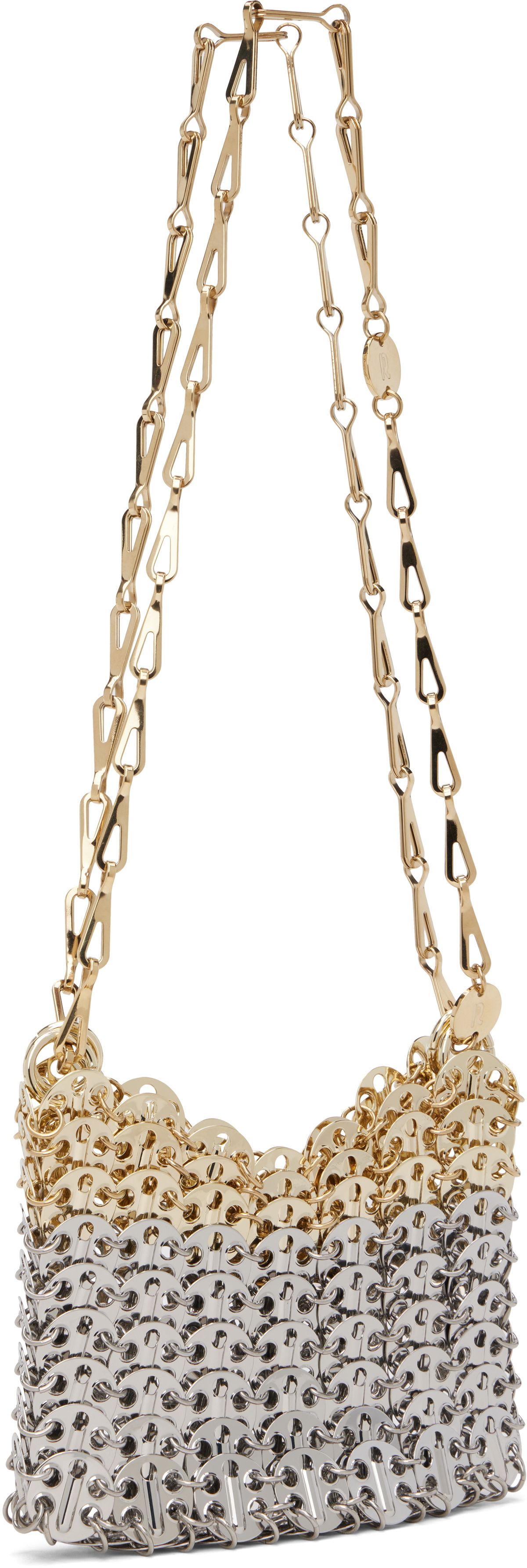 Rabanne Silver & Gold Iconic Nano 1969 Skyline Bag