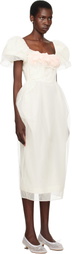 Simone Rocha SSENSE Exclusive Bridal Capsule Bust Detail Carnation Maxi Dress