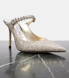 Jimmy Choo Bing 100 embellished glitter mules