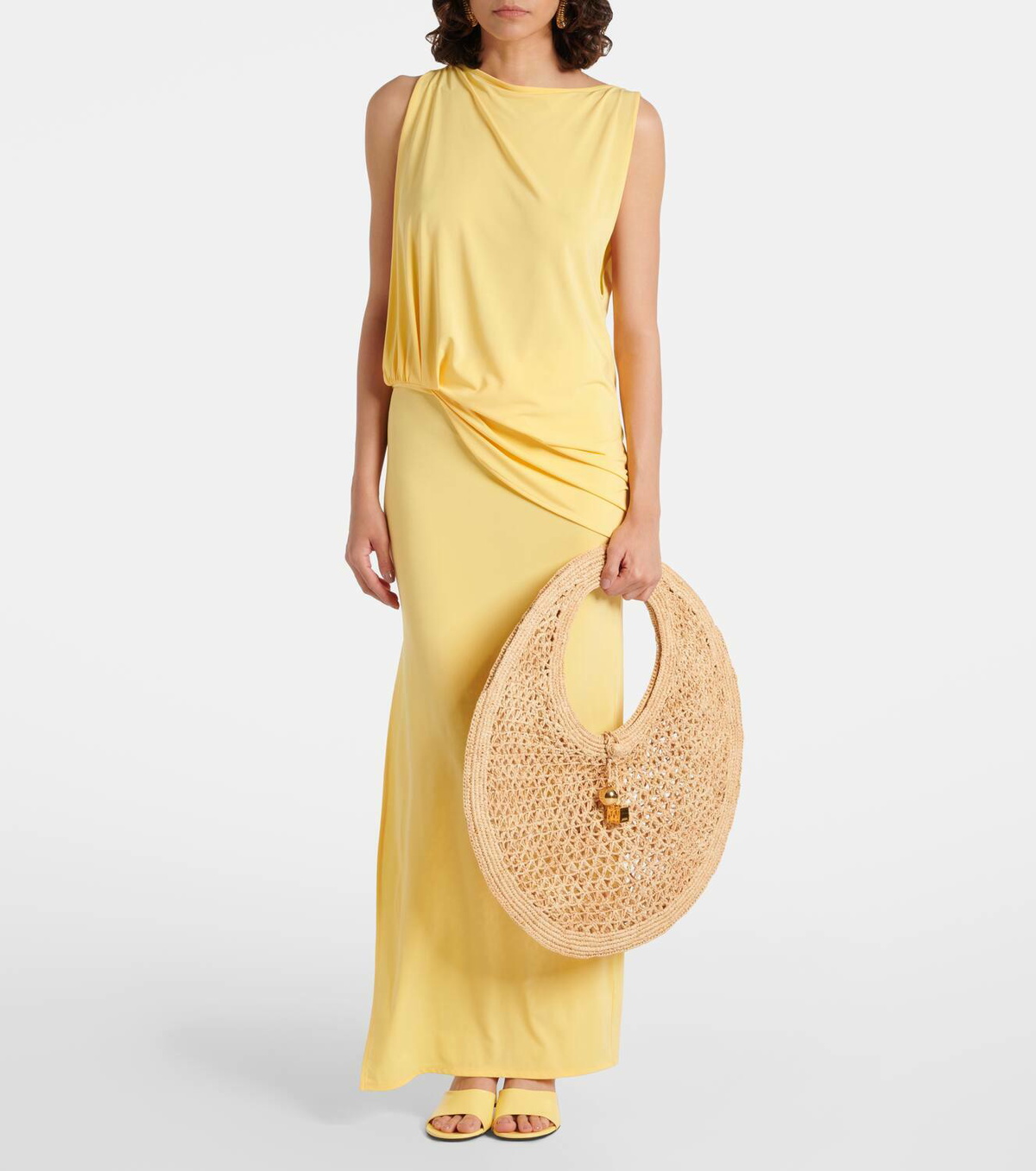 Jacquemus Spiaggia raffia tote bag Jacquemus