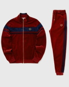 Sergio Tacchini DAMARINDO VELOUR TRACKSUIT Red Mens Tracksuit Set