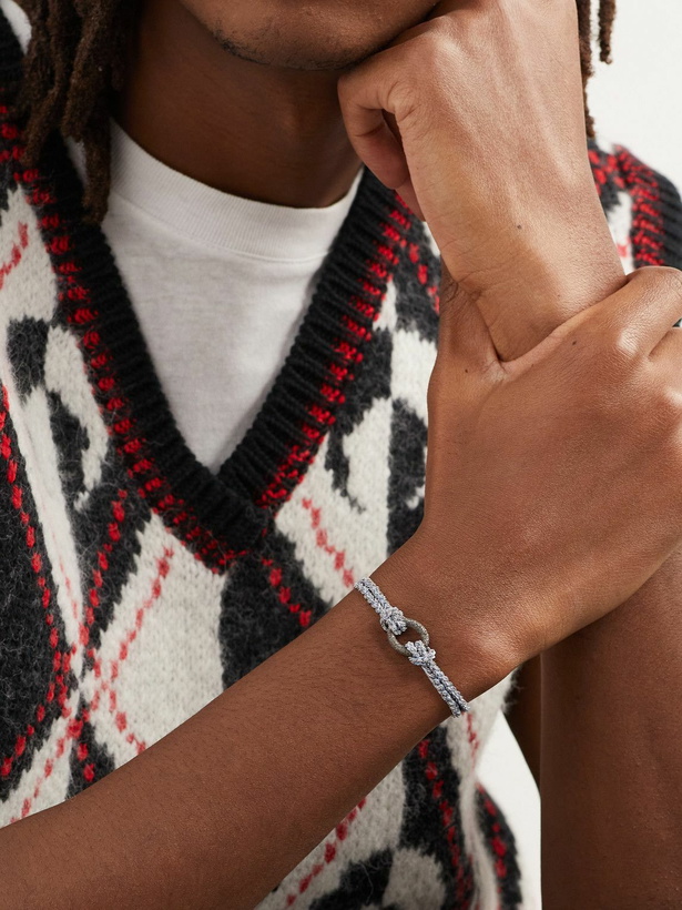 Photo: Carolina Bucci - Lucky Protection White Gold, Diamond, Silk and Lurex Bracelet