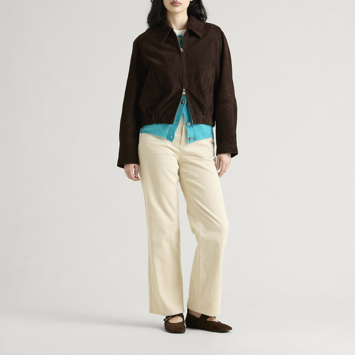 DUNST Women's Corduroy Jeans in Cream