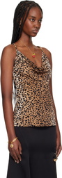 Versace Brown & Black Medusa '95 Tank Top