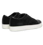 Lanvin - Cap-Toe Suede and Leather Sneakers - Men - Black