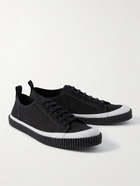 James Perse - Rubber-Trimmed Canvas Sneakers - Black