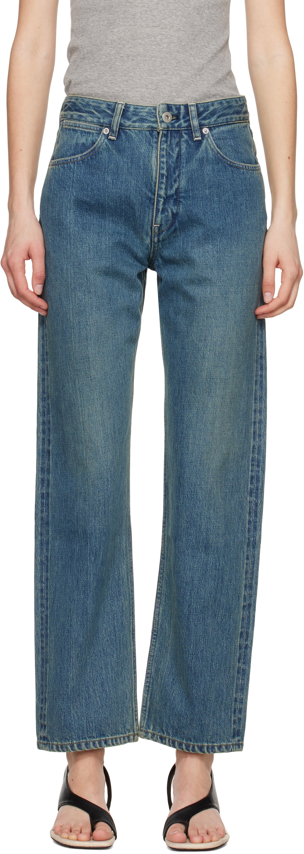 Jil Sander Distressed wide-leg jeans Jil Sander