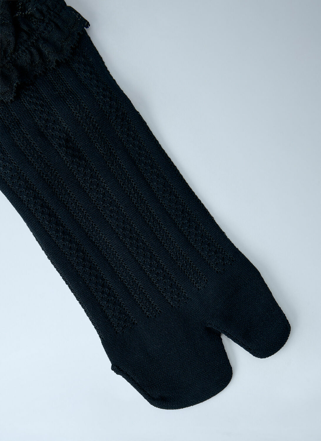 Yohji Yamamoto Lace Trimmed Split Toe Socks