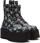 R13 Black & Off-White Double Stack Boots