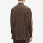 Auralee Men's Cord Shirt in Dark Brown