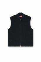 Diesel Cotton ripstop vest with Oval D patch - Jackets Mens in Black