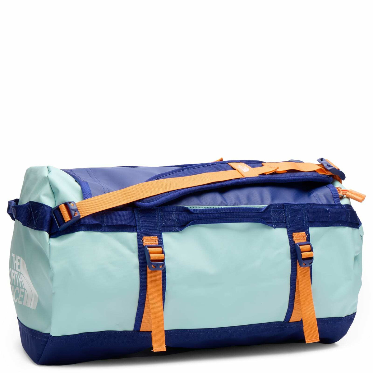 The North Face Men's Base Camp Duffel Expedition - S in Canal Blue/Bold Blue/Papaya 