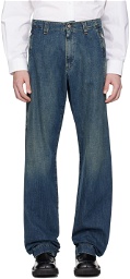 MM6 Maison Margiela Blue Zip Jeans