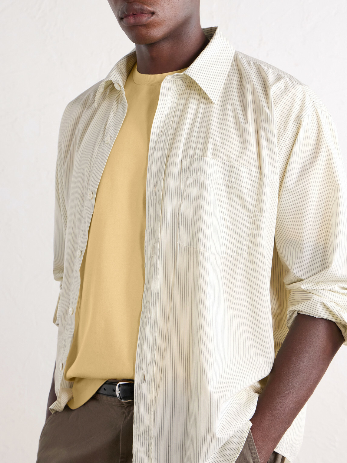 Auralee - Luster Cotton-Jersey T-Shirt - Yellow