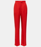 Alexander McQueen High-rise twill straight pants