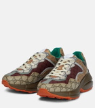 Gucci - GG Rhyton leather-trimmed sneakers