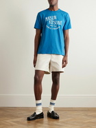 Maison Kitsuné - Logo-Print Cotton-Jersey T-Shirt - Blue