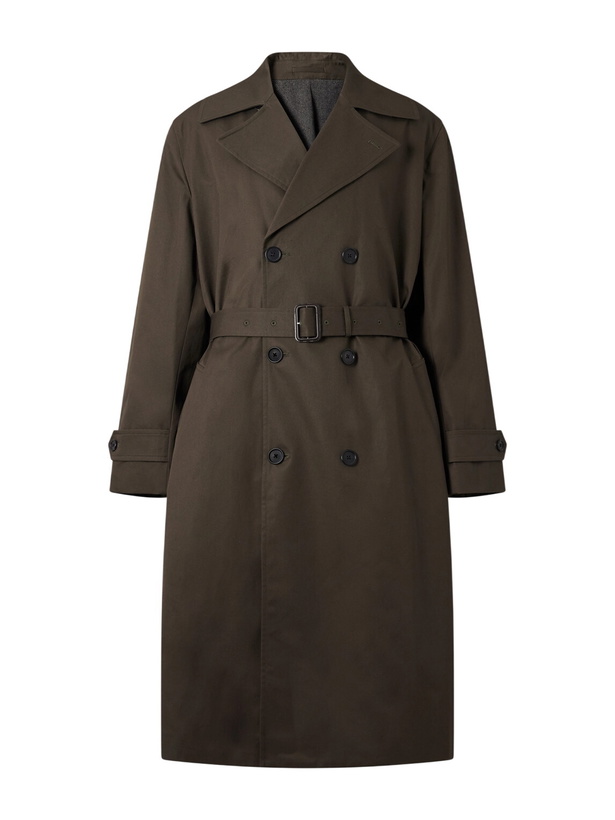 Photo: Margaret Howell - Belted Cotton-Gabardine Trench Coat - Green