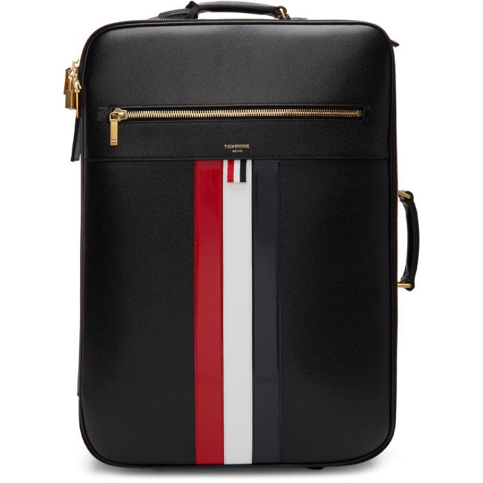 Photo: Thom Browne Black Check-In Wheeled Soft Suitcase