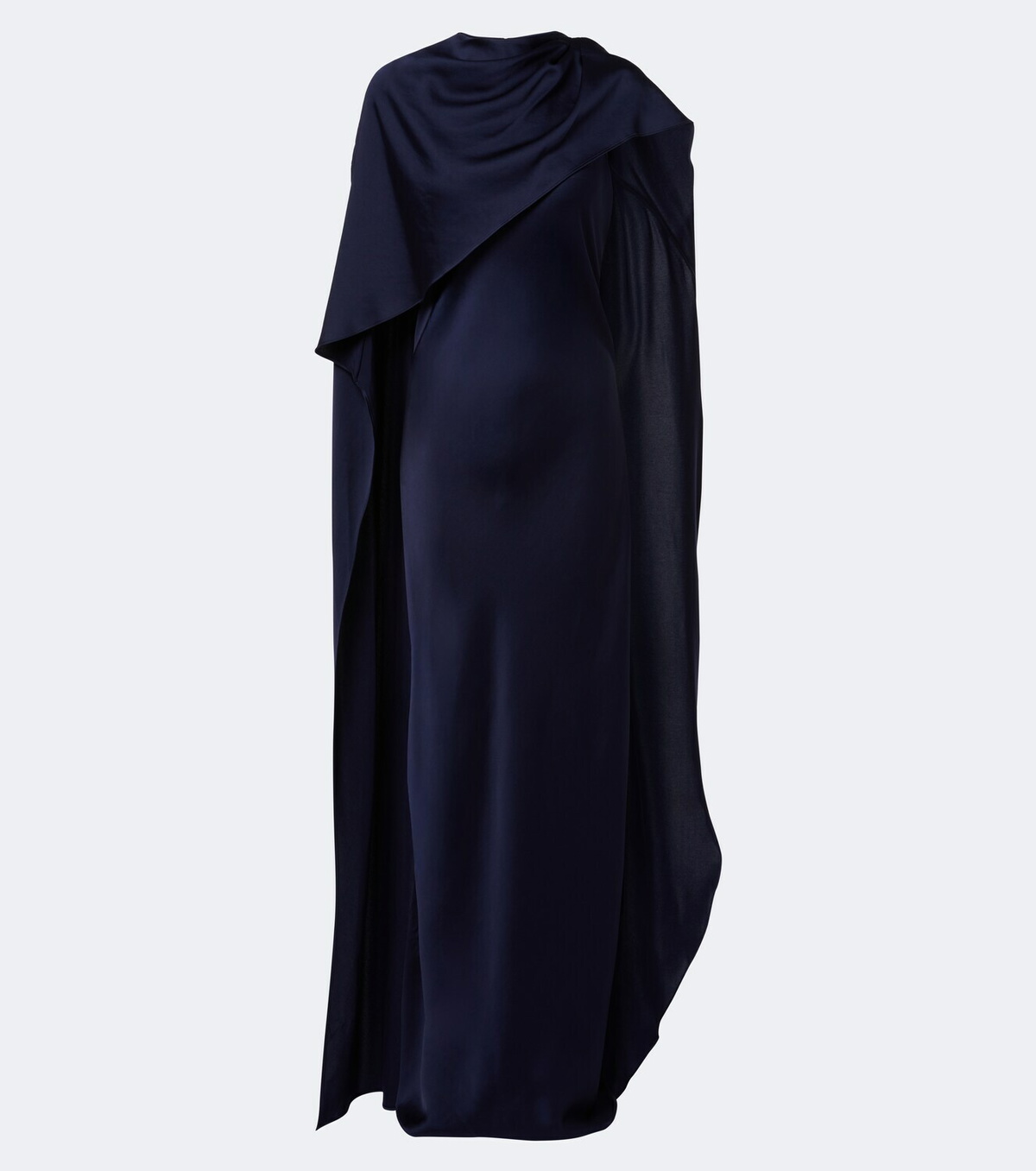 Simkhai Izel asymmetric caped satin gown