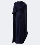Simkhai Izel asymmetric caped satin gown