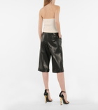 Saint Laurent Ribbed-knit wool bustier