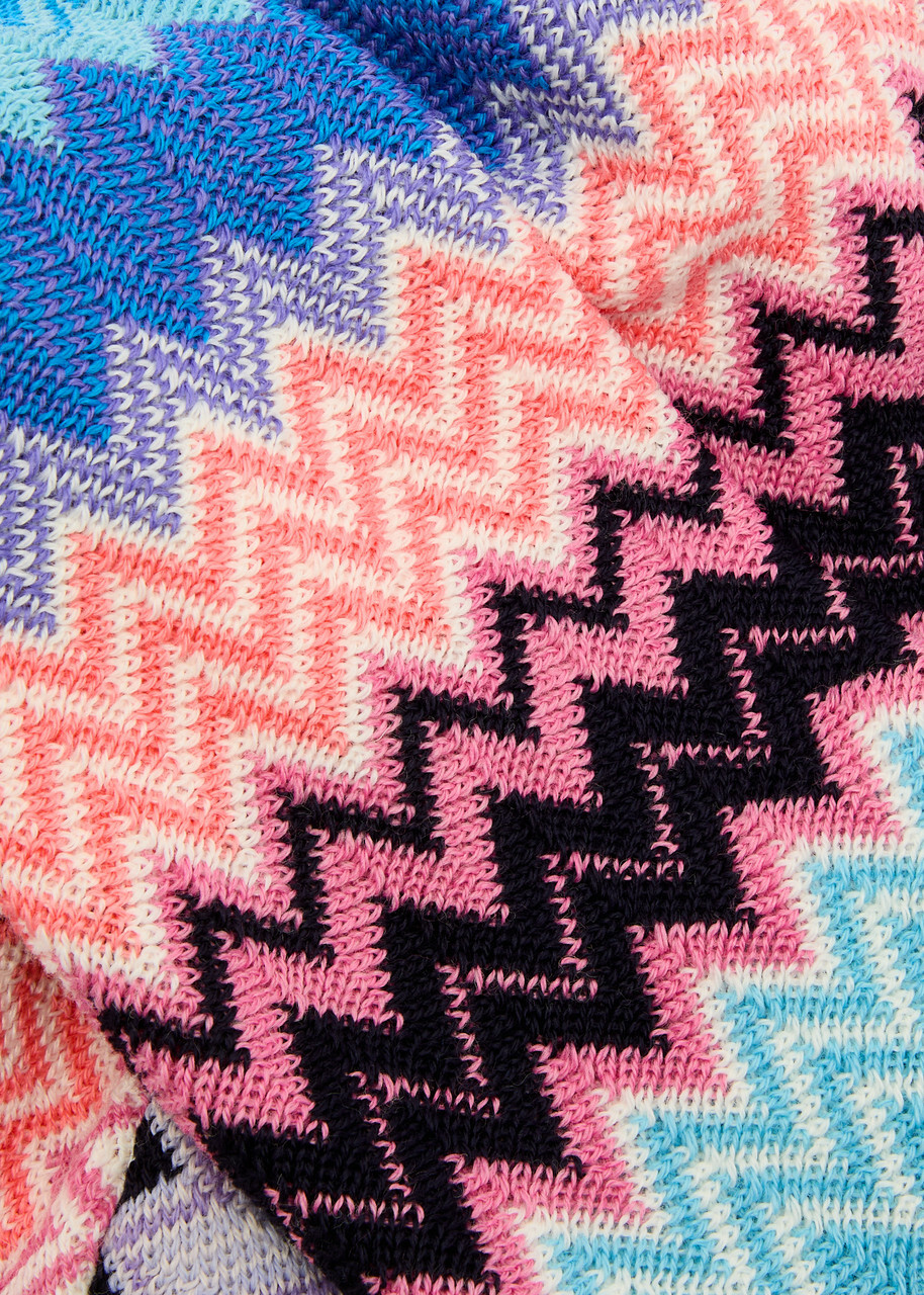 Missoni Zigzag-intarsia Wool-blend Beanie - Blue - One Size Missoni