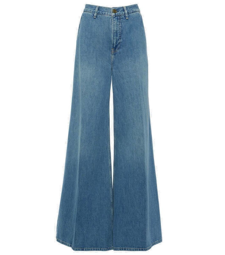 Photo: Frame Extra Wide Leg high-rise jeans