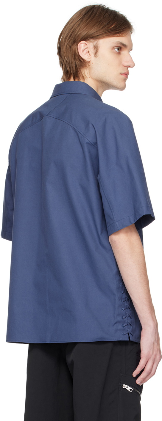 Bottega Veneta Blue Lace-Up Shirt Bottega Veneta Bottega Veneta Blue Lace-Up Shirt Bottega Veneta