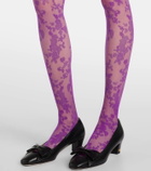 Valentino Floral lace tights