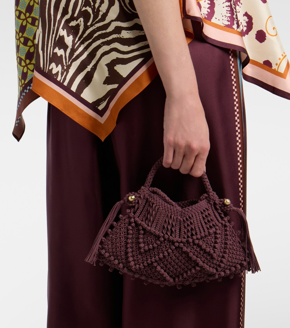 Alémais Macrame Small top-handle bag