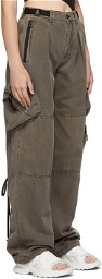 Hyein Seo Brown Belted Military Cargo Trousers