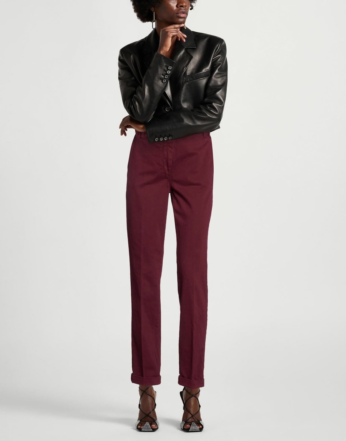 Manila Grace Womens Pants Garnet