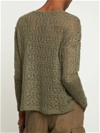 ANDERSSON BELL - Net Cotton Blend Knit Crewneck Sweater