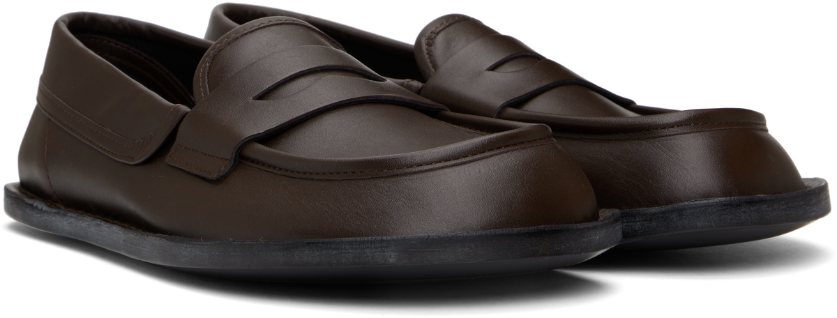 Moschino Brown Desert College Loafers