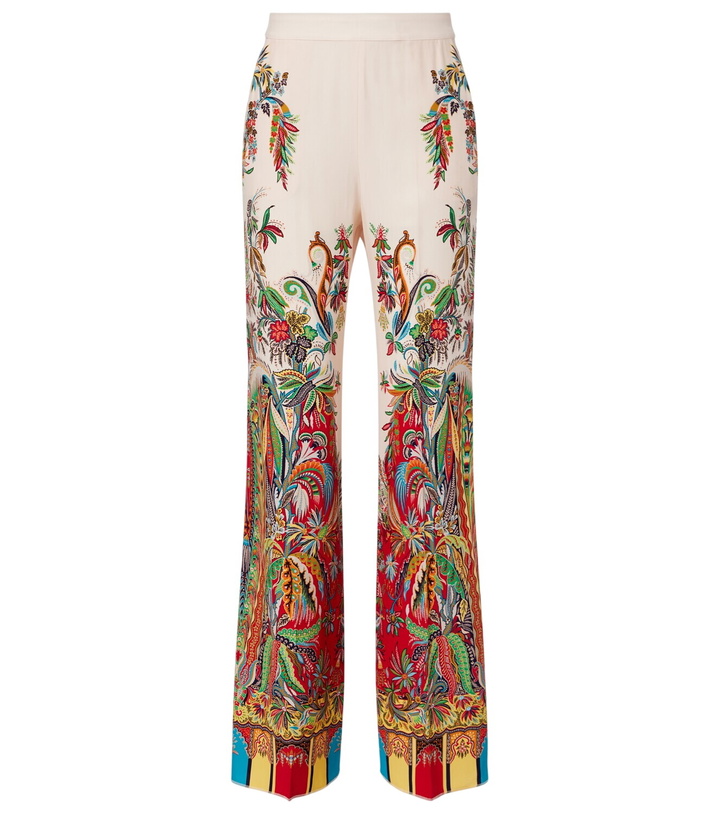 Photo: Etro Printed silk palazzo pants