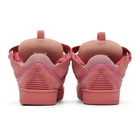 Lanvin Pink Monochrome Suede Curb Sneakers