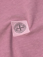 Stone Island - Logo-Appliquéd Garment-Dyed Cotton-Jersey T-Shirt - Pink