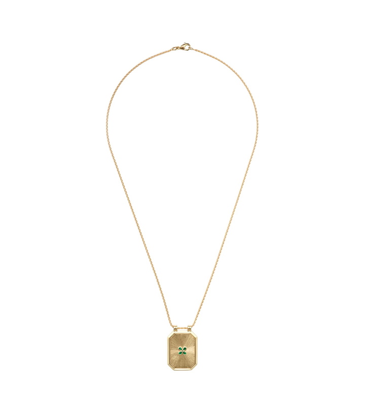 Photo: Marie Lichtenberg Luck 18kt gold pendant necklace with emerald